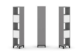 Стайл Проджект Набор стеллажа одностороннего, 5 ярусов SN.NS-511 Серый Пепел/Белый/Металл Черный 387 - Фото предпросмотра