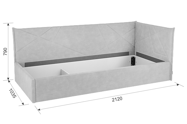 Кровать с подъемным механизмом Бест (Тахта) 90х200 см KM.T-15.2172 - Вид 3