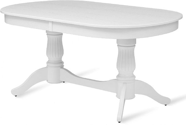 Стол деревянный раздвижной Кайнс 160(200,240)х100х76 Белый - Вид 3