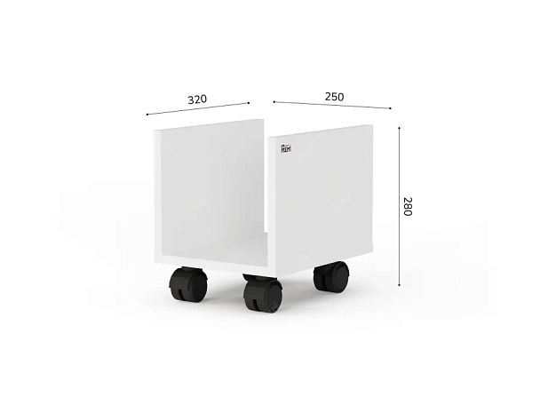 ЛАЙТ / LIGHT RLG058 Мобильная подставка 25x32x28 Белый - Вид 4