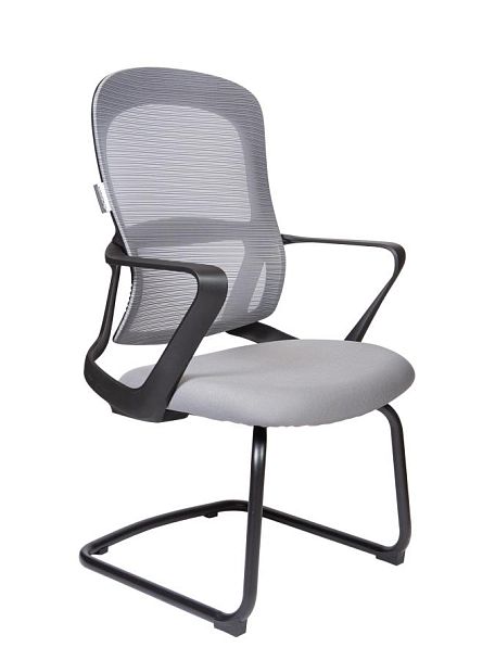 Кресло офисное / Play CF grey / черный пластик / серая ткань / серая сидушка - Вид 1