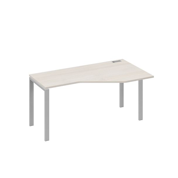 Стол эргономичный правый "Техно" на металлокаркасе UNO A4 А4 Б1 056 БП дуб / металлокаркас серый - Вид 1