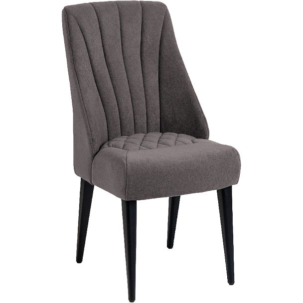 Стул деревянный мягкий Лорелин Черный/Темно-серый велюр - Вид 3