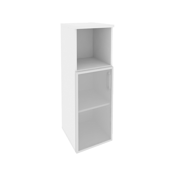 Onix Шкаф средний узкий левый O.SU-2.2 R (L) Белый бриллиант 400*420*1207 - Вид 1