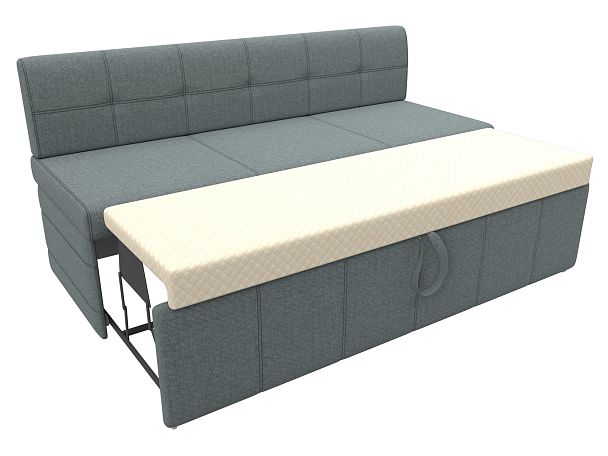 Диван кухонный прямой Лео Рогожка серый - Вид 7