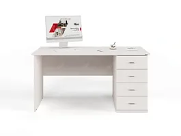 UNITY РС07-15 R ДУБ МОЛОЧНЫЙ Стол однотумбовый 1500х700х750 - Фото предпросмотра