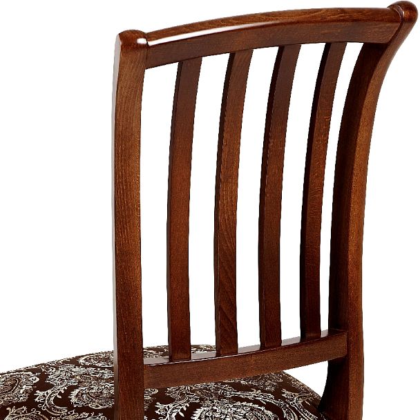 Комплект деревянных стульев с мягким сиденьем Бэль Античный орех/Темно-коричневый жаккард, 2 шт. - Вид 10