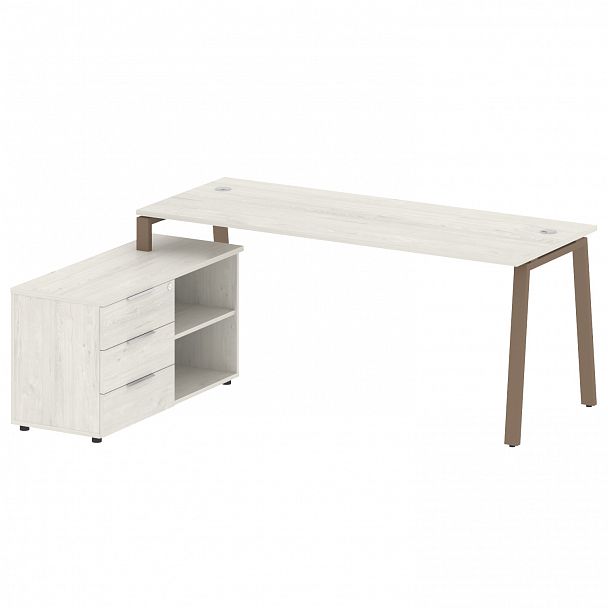 Рабочая станция "Metal System" БА.РС-СТС-2.5 дуб наварра/мокко - Вид 2