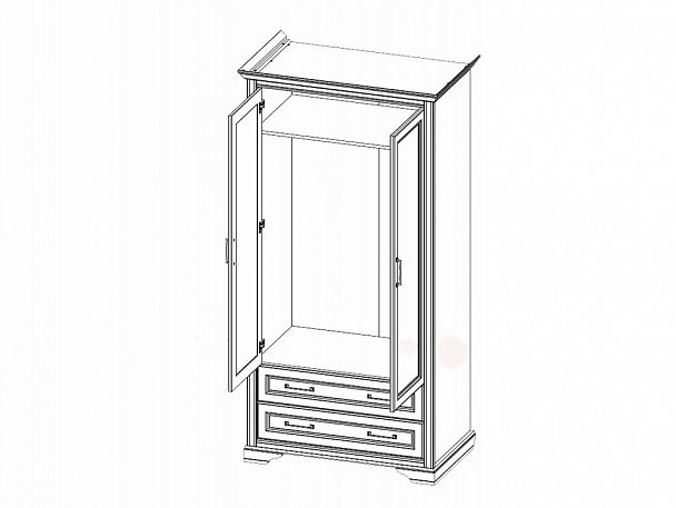 Шкаф платяной Стилиус B169-SZF2D2S - Вид 2