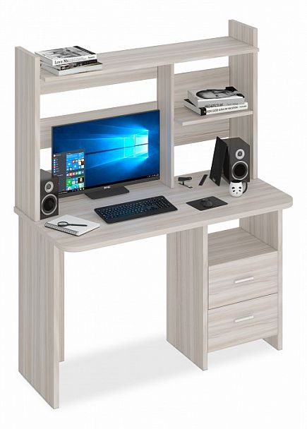 Стол компьютерный Домино Lite СКЛ-Прям120Р+НКЛ-120 Карамель - Вид 1