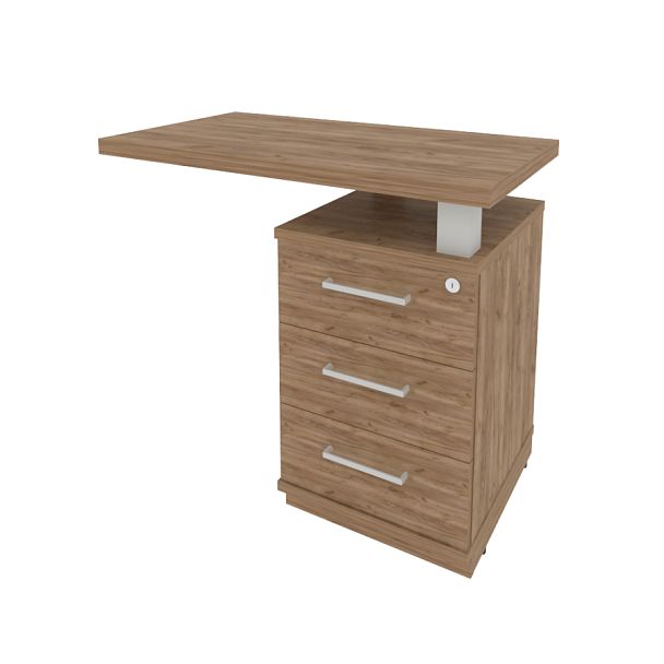 First Тумба приставная с топом правая KTP-1 (R) Дуб табак 900*500*765 - Вид 1