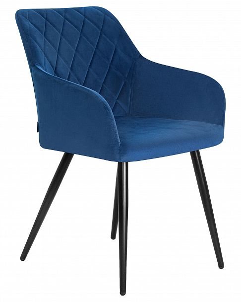Стул обеденный DOBRIN ROBERT (черные матовые ножки, велюр V108-67 Тёмно-синий) - Вид 2