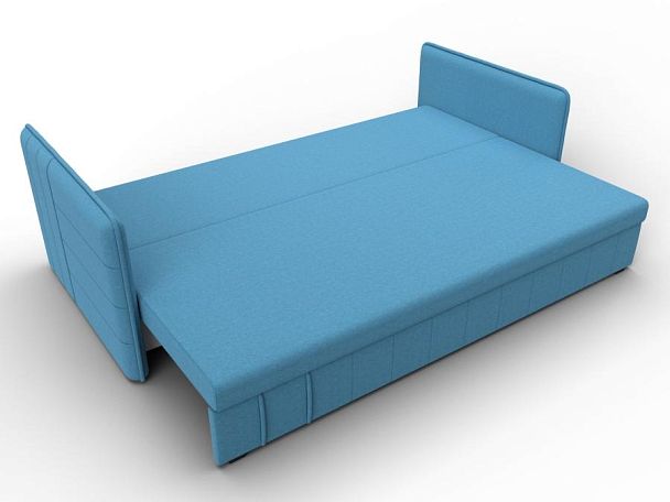 Диван прямой Слим Рогожка голубой - Вид 8