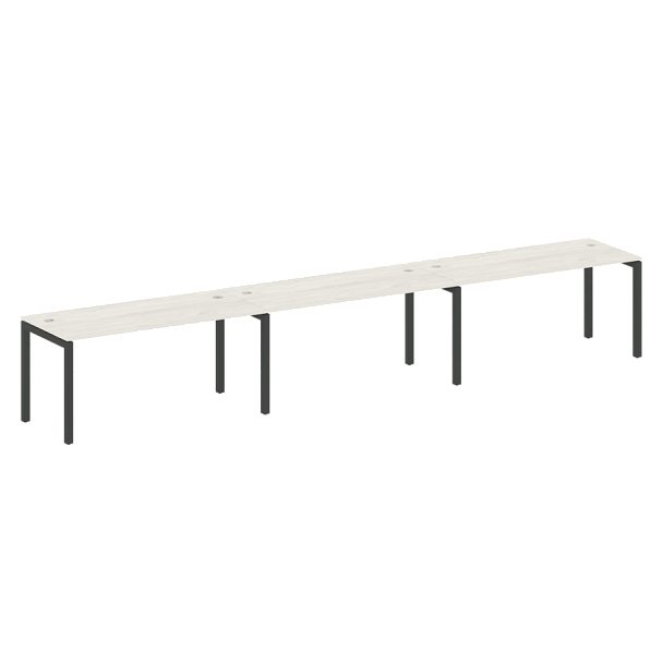 Metal System Quattro Р. ст. на 3 раб. места на П-образном м/к 50БП.СМ-3.4 Дуб наварра/Антрацит металл 4800*720*750 - Вид 1