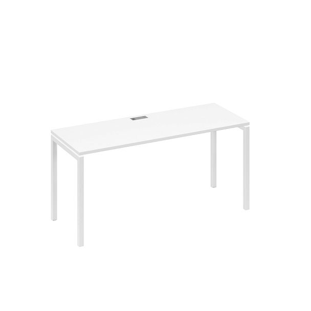 Стол письменный на металлокаркасе DUE A4 А4 Б2 005 БП белый премиум / металлокаркас белый - Вид 1