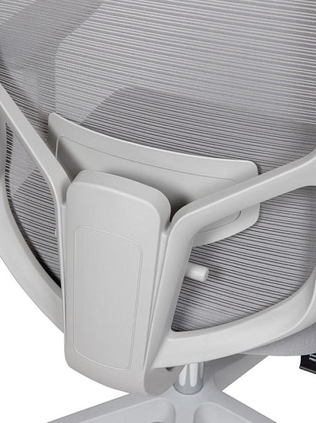 Кресло офисное / Best LB grey / серый пластик / серая сетка / серая ткань - Вид 8