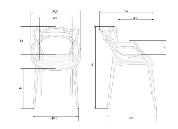 Набор 4 шт Стул обеденный DOBRIN MASTERS (морской волны (G-05)) - Вид 10