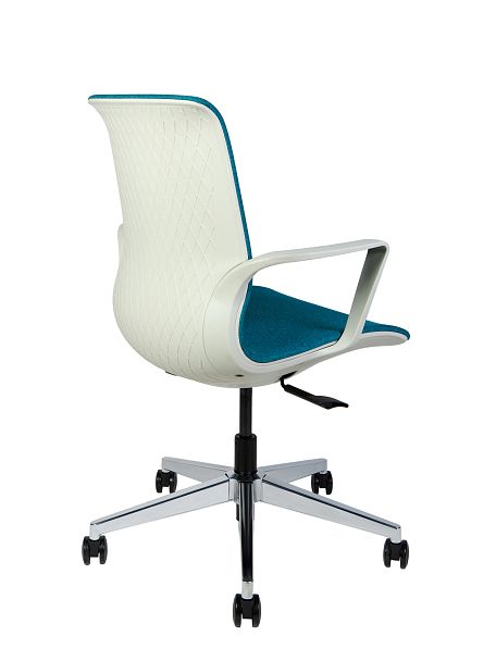 Кресло Некст / морская волна ткань / cветло серый пластик - Вид 4