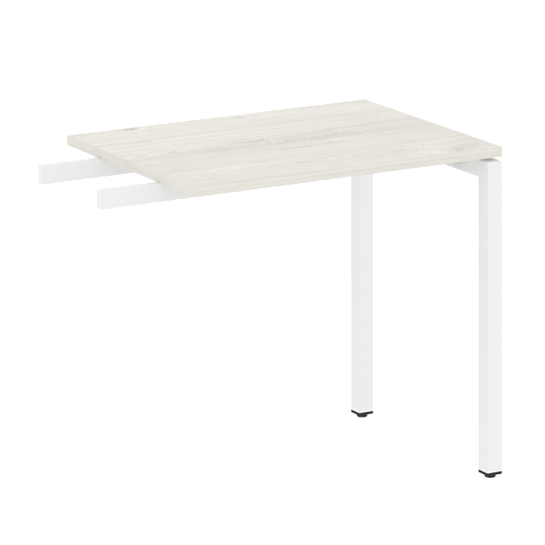 Metal System Quattro Приставной элемент на П-образном м/к 40БП.ПР-2 Дуб наварра/Белый металл 800*600*750 - Вид 1