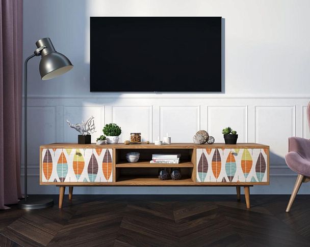Комод Berber с нишей низкий под TV принт 48 арт BB49/Print_48 - Вид 4