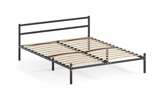 Кровать  металлическая Лофт КОМПАКТ 1800*2000, цвет черный - Вид 3