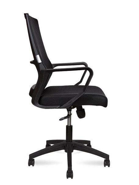 Кресло офисное / Max LB / черный пластик / черная сетка / черная ткань - Вид 4