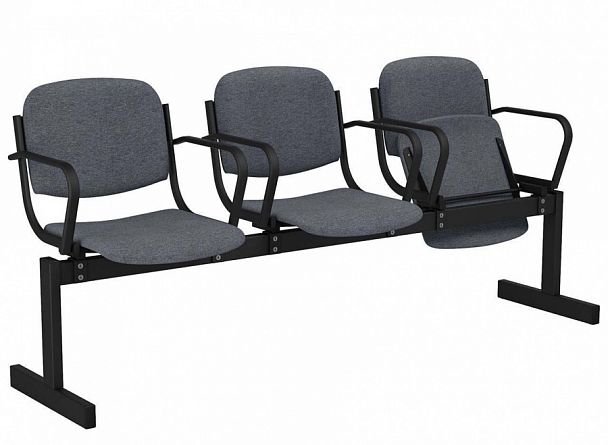 3-местный, мягкий, откидной, с подлокотниками "253МОП" - Вид 1