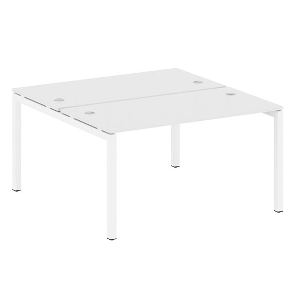 Metal System Quattro Р. ст. на П-образном м/к 50БП.РАС-СП-2.3 Белый/Белый металл 1400*1475*750 - Вид 1