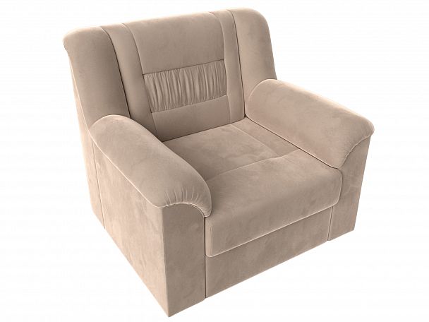 Кресло Карелия (полностью велюр бежевый) - Вид 5