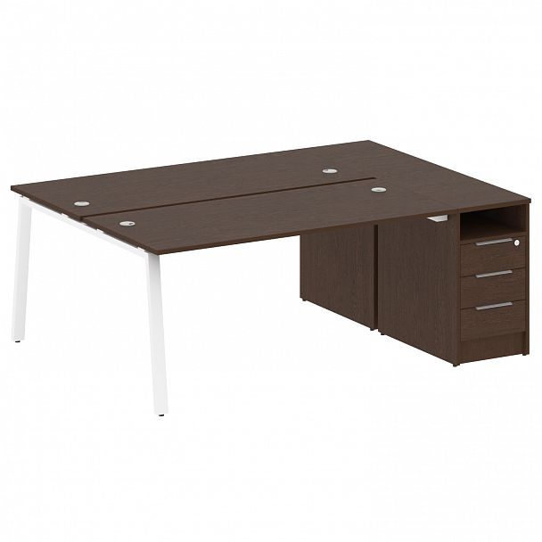 Рабочая станция "Metal System" БА.РС-СТП-2.4 венге/белый - Вид 1