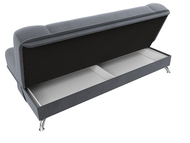 Диван Книжка Анна (полностью велюр серый) - Вид 8