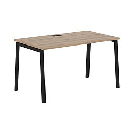 Стол прямой ELST 1380 Дуб Денвер светлый/Черный 1360х800х750 EDIS - Фото предпросмотра