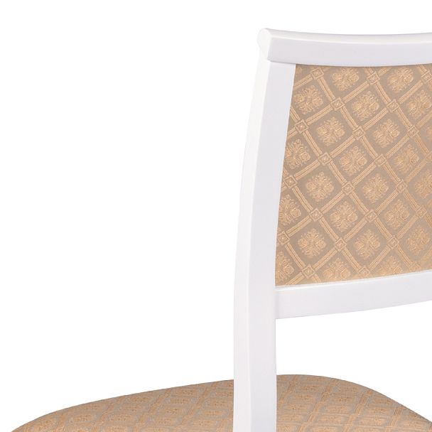 Комплект деревянных стульев с мягким сиденьем Камир Белый/Бежевый жаккард, 3 шт. - Вид 10