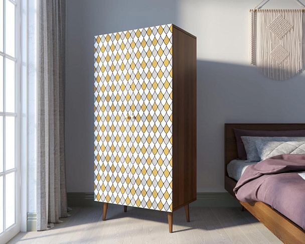 Шкаф малый двухстворчатый Berber принт 22 арт BB08/Print_22 - Вид 3