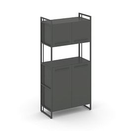 Rift Шкаф 4 ниши широкий RF.SS-42 Антрацит/Металл Антрацит 798*396*1648 - Фото предпросмотра