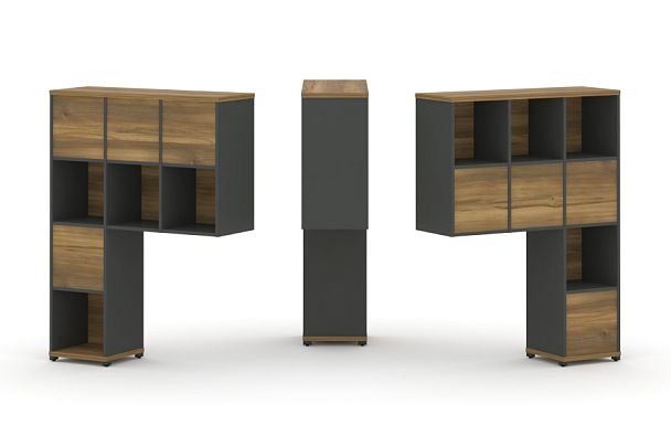 Concept Надставка высокая CN.DNV-005 Сандал Янтарный/Антрацит/Металл Антрацит 1099*350*1486 - Вид 1