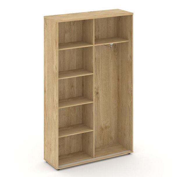 Стайл Проджект Шкаф-купе комбинир. SN.SHK-002 Тиквуд Светлый/Черный Ручки 1200*400*1982 - Вид 2