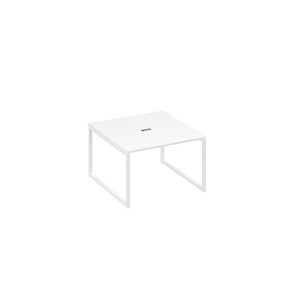 Стол 120 на металлокаркасе QUATTRO переговорный A4 А4 Б4 131 БП белый премиум / металлокаркас белый - Вид 1