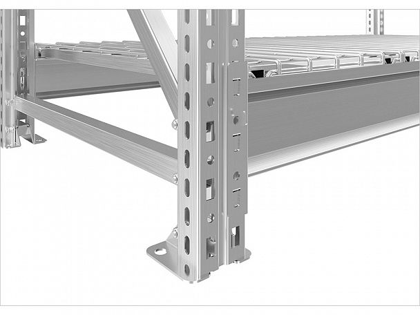 Стеллаж MS Pro 250/150x60/4 с сетчатыми полками - Вид 3