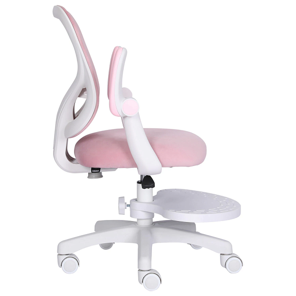 Кресло детское с подставкой для ног BRABIX "Sky MG-206", велюр, розовое, 533154 - Вид 6