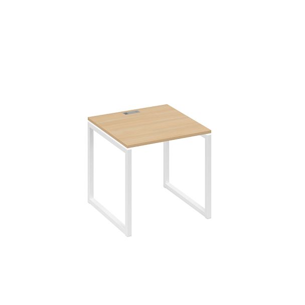 Стол письменный на металлокаркасе QUATTRO A4 А4 Б4 021 БП натуральный дуб / металлокаркас белый - Вид 1