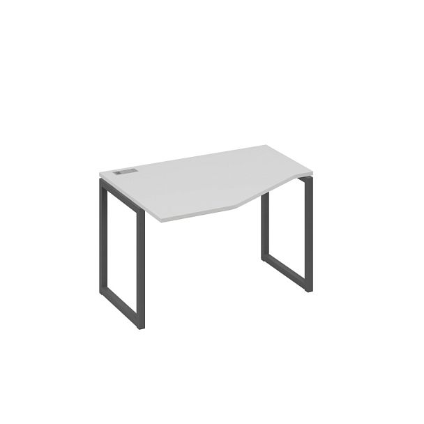 Стол эргономичный левый "Техно" на металлокаркасе QUATTRO A4 А4 Б4 051 БП серый / металлокаркас антрацит - Вид 1