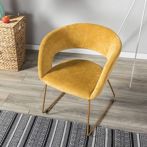 Кресло Hugs желтый/Линк золото - Вид 10