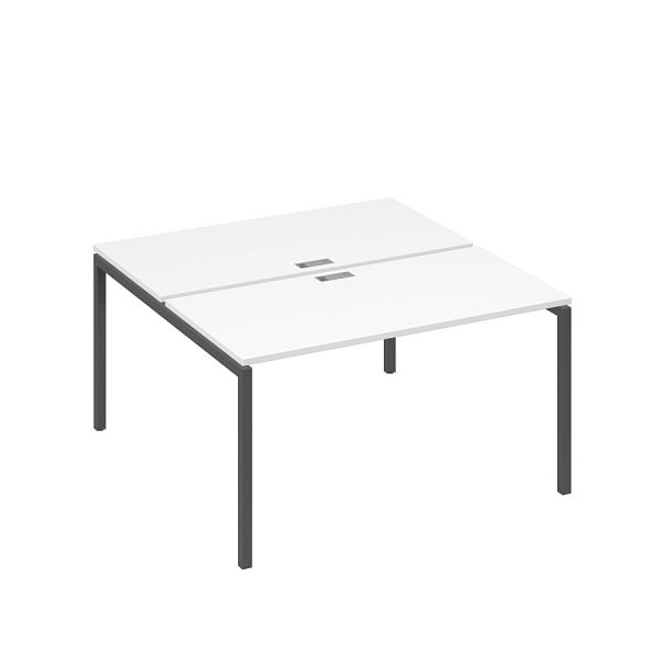 Рабочая станция опоры DUE 2х140 A4 А4 С2 174 БП белый премиум / металлокаркас антрацит - Вид 1