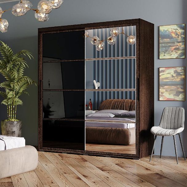 Шкаф-купе "Крафт-6" (1962х2176х591) венге - Вид 4