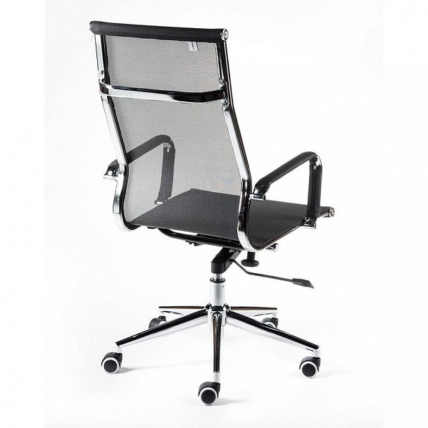 Кресло Хельмут / (black) сталь + хром / черная сетка - Вид 5