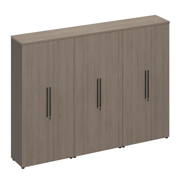 Шкаф комбинированный (закрытый-закрытый-одежда) U.RUS РС 330 ДЧ/ЛС дуб виченца/лава серая - Вид 1