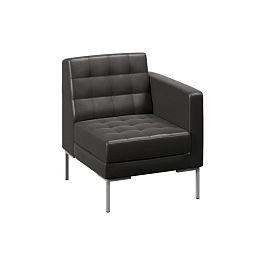 Forest Секция с подлокотником одноместная FR-SP-01 (L) Oregon 16/Металл Серый 690*800*840 - Фото предпросмотра