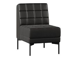 Модуль Everprof Delta одноместный Металл Черный Экокожа Черный - Фото предпросмотра