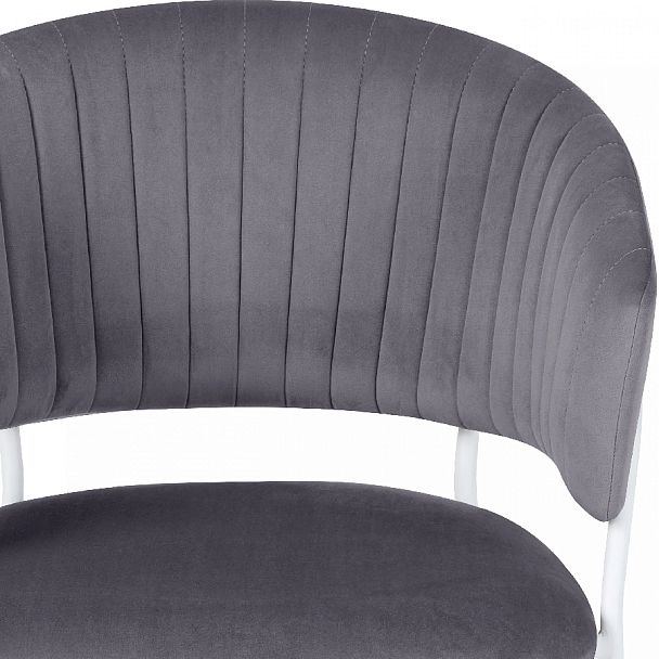 Комплект кухонных стульев Даксон серый велюр/белый, 2 шт. - Вид 7